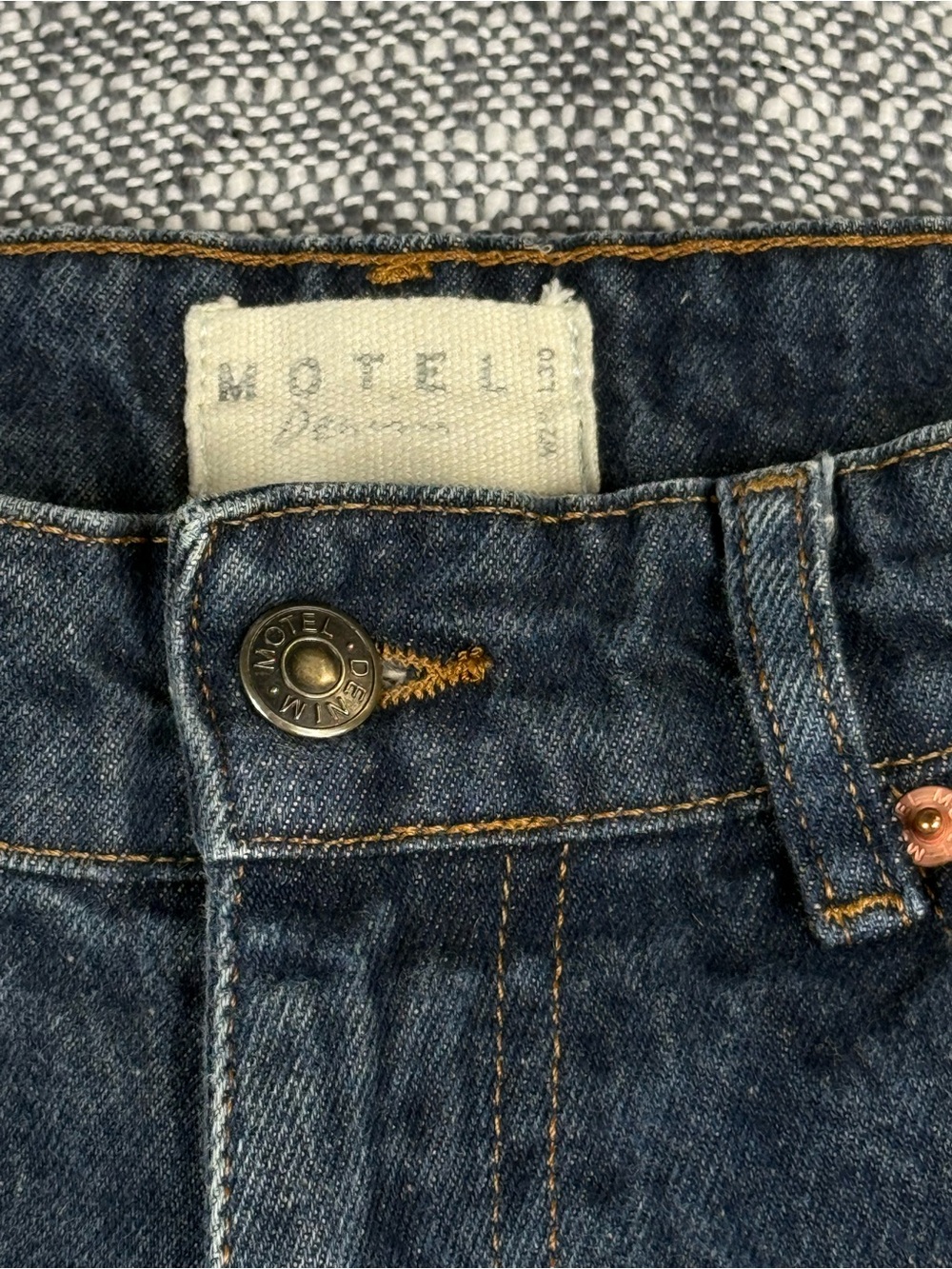 Motel Rocks Jeans Women’s 26 Low Rise Wide Leg Baggy Relaxed Dark wash - Picture 4 of 7